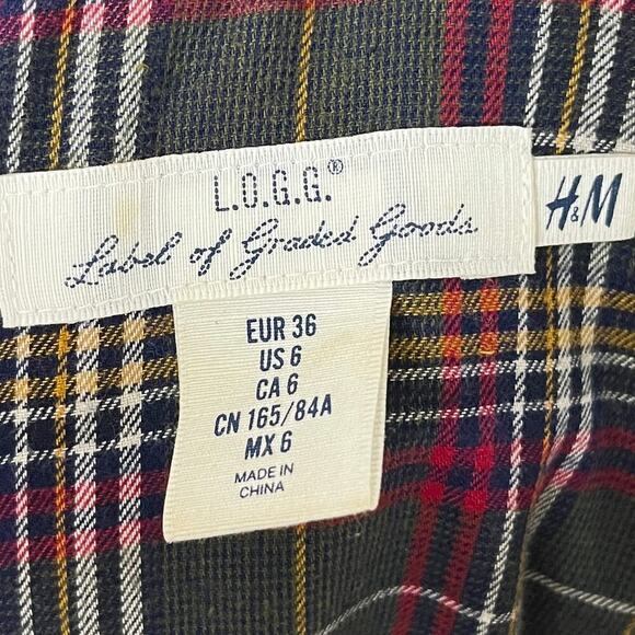 H&M L.O.G.G. Women's Puffer Vest 6 Brown Orange Hooded Faux Fur Removable Zip Up - Picture 7 of 8